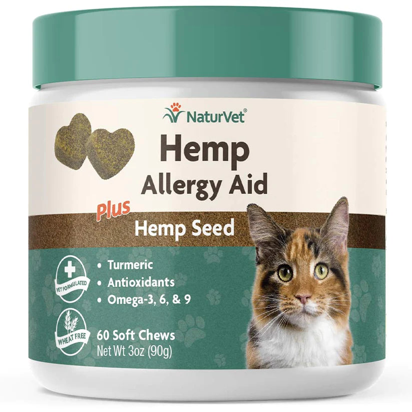 NaturVet Hemp Allergy Aid 60 Soft Chews Cat - Main Image