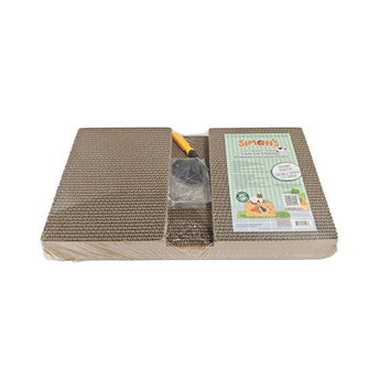 SIMONS Corrugated Luxe Cat Chateau w/Catnip – Cloud 21.5 X 12 X 11 in