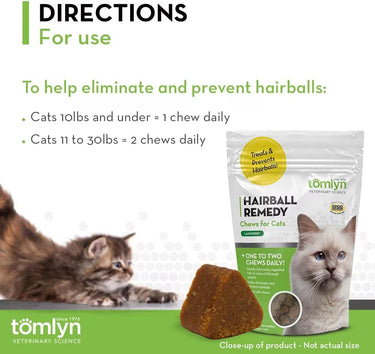 Tomlyn Laxatone Hairball Remedy Chews 60 Chews