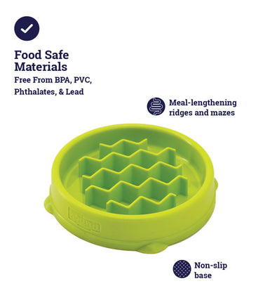 Outward Hound® Petstages® Kitty Slow Feeder Green for Cats