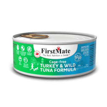 FirstMate Grain Free 50-50 Blend Turkey-Tuna Blend Cat Can 156g