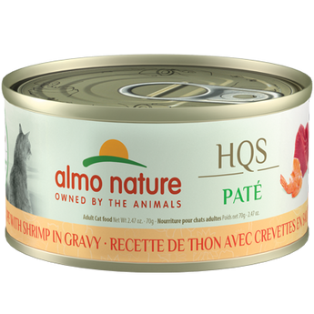 Almo Nature HQS Natural Paté Cat Food - Tuna Pate With Shrimp In Gravy 70g