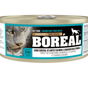 Boreal - Canned Cat Food - Cobb Chicken, Atlantic Salmon & Canadian Duck 8% CASE DISCOUNT