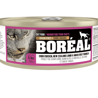 Boreal - Canned Cat Food - Cobb Chicken, New Zealand Lamb & Angus Beef 8% CASE DISCOUNT