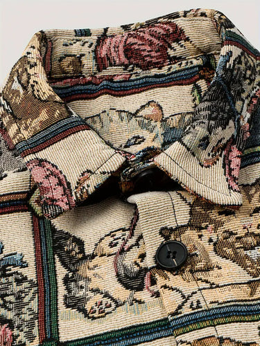 Men's/Unisex Retro Cat Jacket