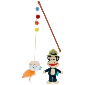 Multipet™ Paul Frank® Marshmallow Wand Cat Toy (2 Pack)