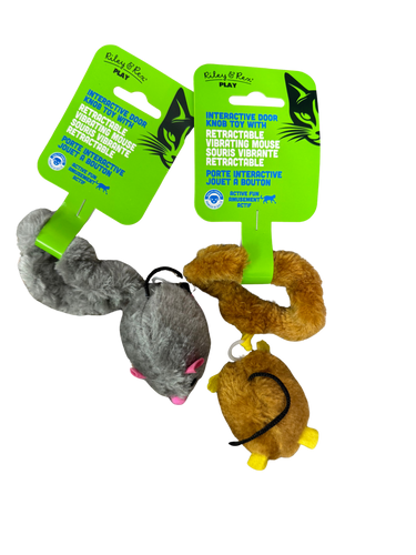 Riley & Rex Door Knob Toy Retractable Vibrating Mouse