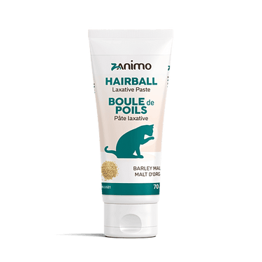 Zanimo Hairball, Natural Laxative Paste - Barley Malt, For Cats 70 g