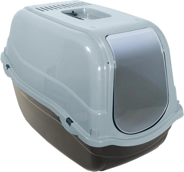 Bergamo Romeo Litter Pan With Top Ice Blue