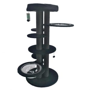 SIMONS Kitty Scratcher Adventure Tower with Bowls