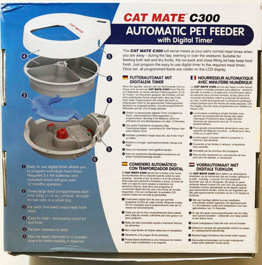 CAT MATE C300 3 Meal Auto Pet Feeder with Digital Timer