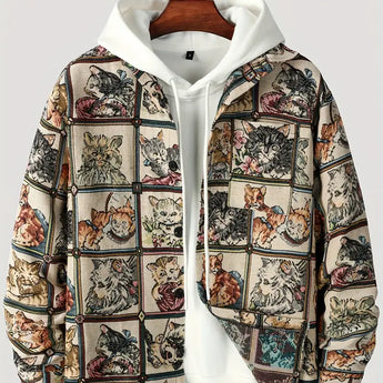 Men's/Unisex Retro Cat Jacket