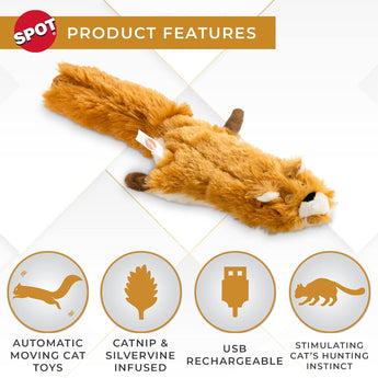 Spot® Flippin' Skinneeez™ Squirrel Cat Toy