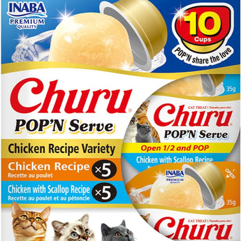Inaba Cat Churu POP'N Serve Variety 10 Pack Chicken Recipe