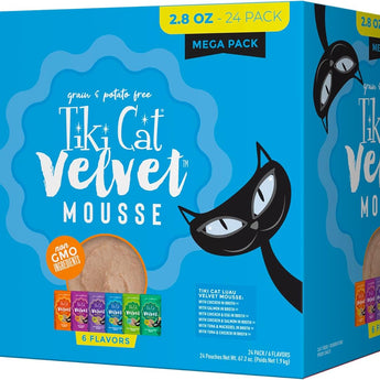 Tiki Cat® Velvet Mousse™ Mega Variety Pack Wet Cat Food 24 x 2.8oz