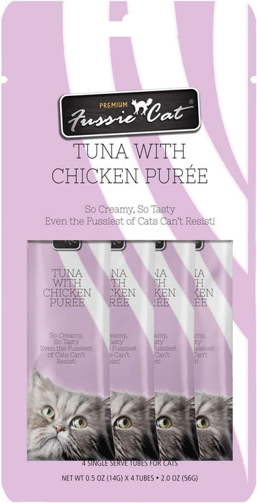 Fussie Cat – Tuna with Chicken Puree – 2 oz x 4 pack