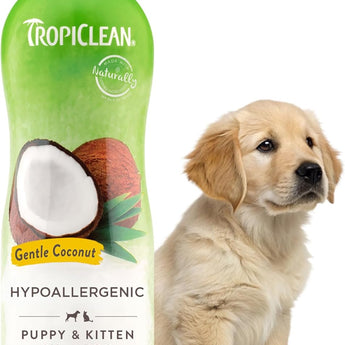 Tropiclean Gentle Coconut Hypoallergenic Puppy & Kitten Shampoo, For Pets With Allergies