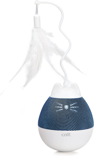 Catit PIXI Spinner Electronic Cat Toy - White & Blue