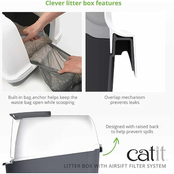 Catit Litter Box with Airsift Filter System