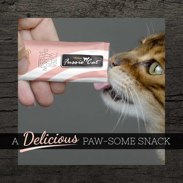 Fussie Cat Tuna with Salmon Puree 4 Tubes 0.5 oz