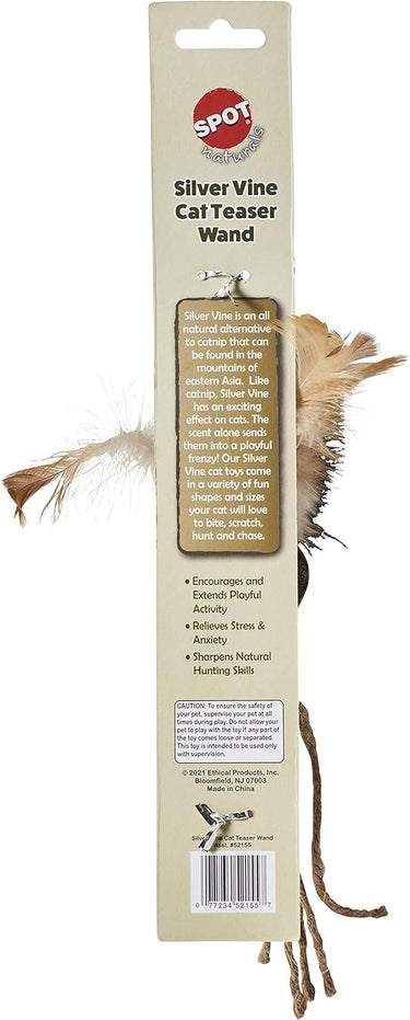 Spot® Naturals Silvervine Teaser Wand Assorted Cat Toy