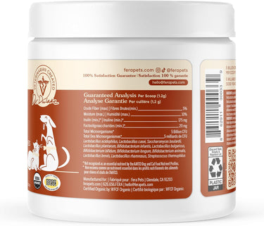 Fera Pets – Organic Probiotics with Prebiotics for Dogs & Cats, Powder – 60 Servings SALE
