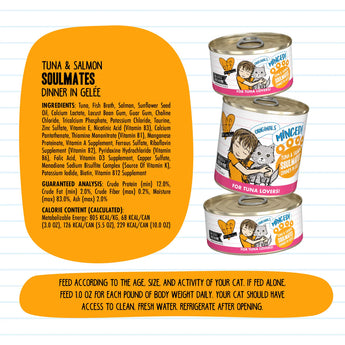 BFF Minced  Tuna & Salmon Soulmates Tuna & Salmon Dinner in Gelée 3 oz