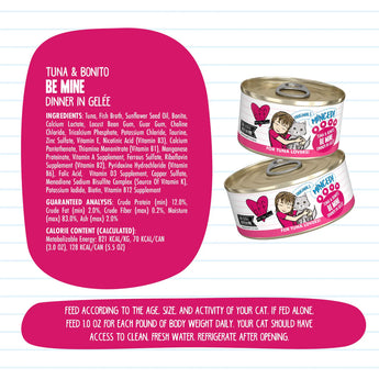 BFF Minced  Tuna & Bonito Be Mine Tuna & Bonito Dinner in Gelée 3 oz
