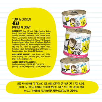 BFF Minced  Tuna & Chicken 4Eva Tuna & Chicken Dinner in Gravy 3 oz