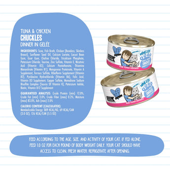 BFF Minced  Tuna & Chicken Chuckles Tuna & Chicken Dinner in Gelée 3 oz