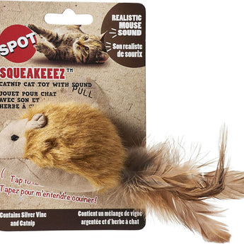 Spot® Squeakeeez Mouse with Catnip Assorted Cat Toy