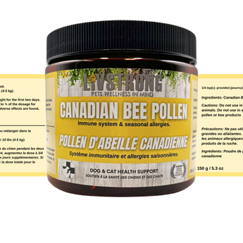 LIVSTRONG Canadian Bee Pollen Immune System & Seasonal Allergies Dog & Cat Health Support 150 gm