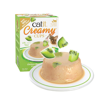 Catit Creamy Cups - Chicken Mousse with Kiwi - 4 x 25g SALE