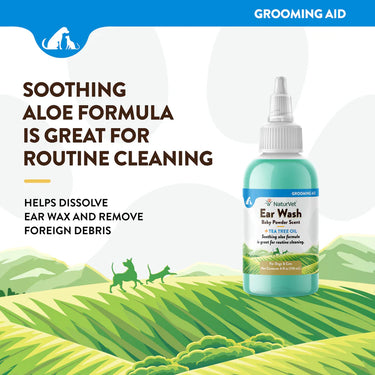 NaturVet - Ear Wash with Tea Tree Oil 4 oz