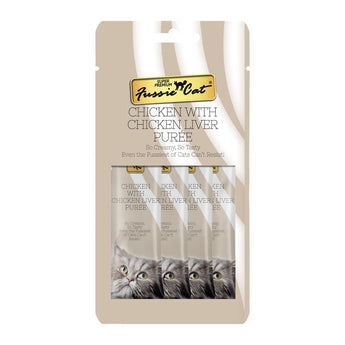 Fussie Cat – Chicken/Liver Puree – 2 oz x 4 pack