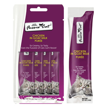 Fussie Cat – Super Premium Chicken in Goat Milk Puree – 2 oz x 4 pack