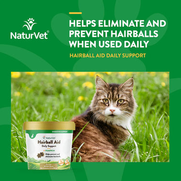 NaturVet - Hairball Aid with Pumpkin Cat 60 Chews