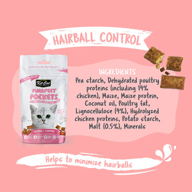 Kit Cat® Purrfect Pockets Hairball Control Cat Treat 60g