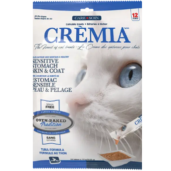 Oven-Baked Tradition Crèmia Lickable Treats Grain-Free Skin & Stomach Tuna Cat 12 Tubes 15g