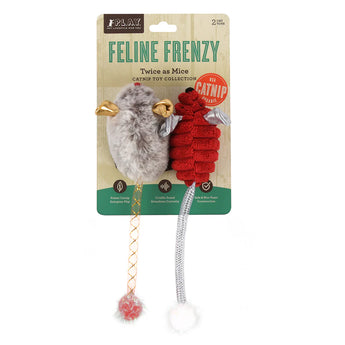 P.L.A.Y Feline Frenzy Plush Catnip - Twice as Mice 2 Pk