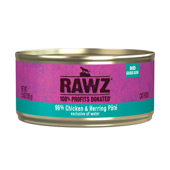 Rawz 96% Chicken & Herring Pate Cat Food 5.5oz (8% Case Discount)