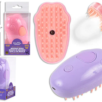 Riley & Rex USB Silicone Pet Steamy Spray Massage Brush