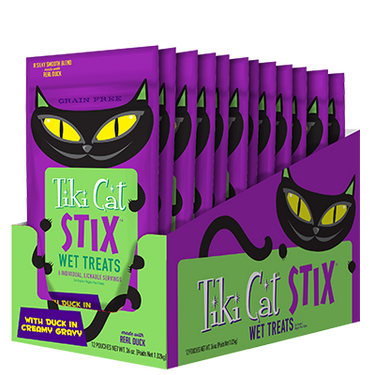 Tiki Cat® STIX™ Duck in Creamy Gravy Cat Treat 3oz (NEW)