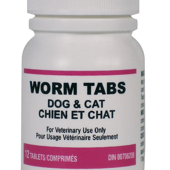 Dominion Veterinary Laboratories Ltd. Worm Tabs for Dog & Cat (12ct)