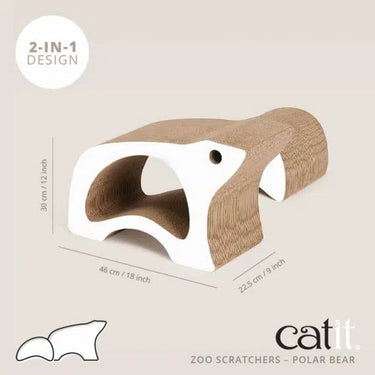 Catit Zoo Scratcher - Polar Bear -2-in-1 SALE