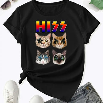 Women's T-Shirt "Hiss" Black