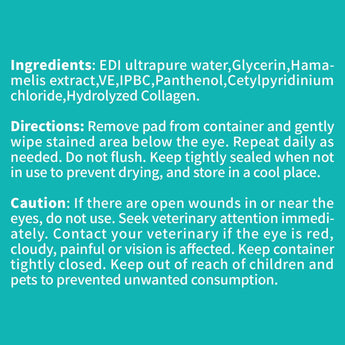 ALL FOR PAWS Pet Salon Pet Eye Wipes 120Ct