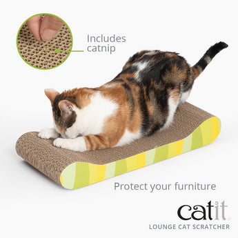 Catit Style Patterned Cat Scratcher with Catnip - Jungle Stripes - Lounge SALE (NEW)