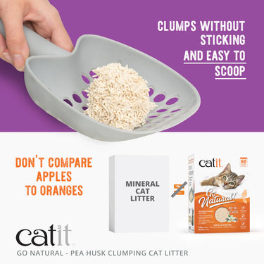 Catit Go Natural! Pea Husk Clumping Cat Litter - Lavender - 5.6 kg (12.3 lbs) Box