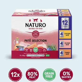 Naturo Cat Paté 85g pouch Variety 12 pack